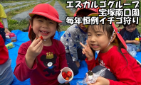 かたつむりランド宝塚南口園いちご狩りの様子